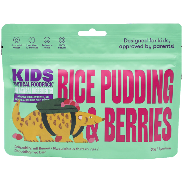 Pudink Tactical Foodpack KIDS Rice Pudding and Berries