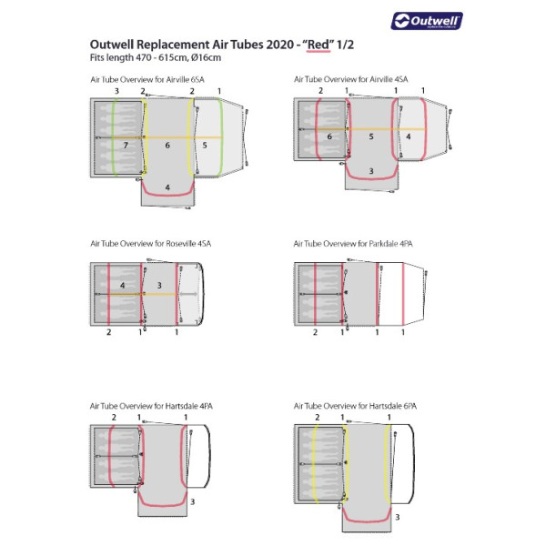 Náhradní duše Outwell Air Repair - Tube kit 2