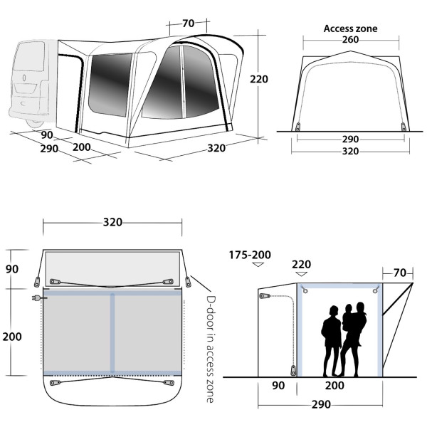 Předstan Outwell Parkville 200SA