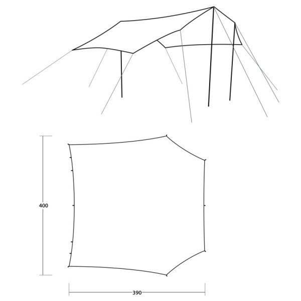 Přístavek ke stanu Outwell Canopy Tarp L