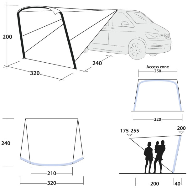 Nafukovací přístřešek Outwell Touring Canopy Air