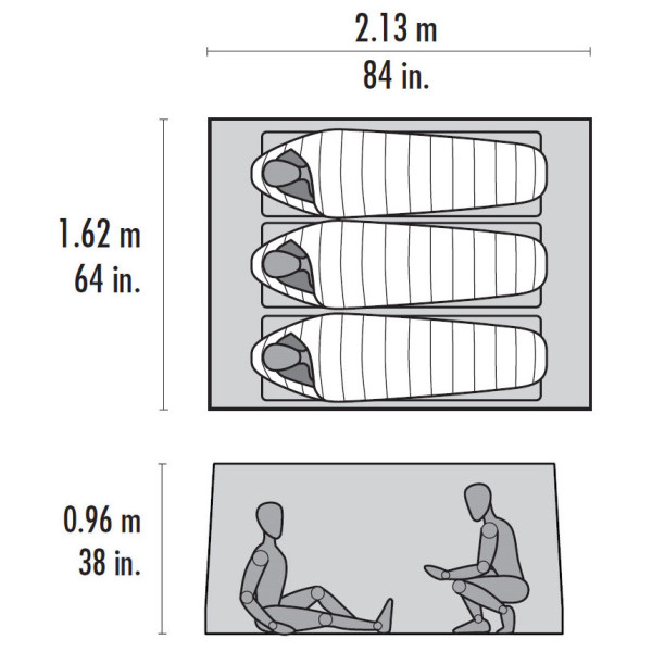 Přístřešek MSR Thru-Hiker Mesh House 3 V2