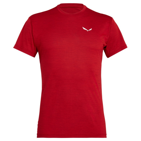 Pánské triko Salewa Puez Melange Dry M S/S Tee - tango red melange