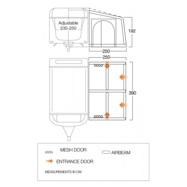 Předstan Vango Balletto Air 390 Elements ProShield