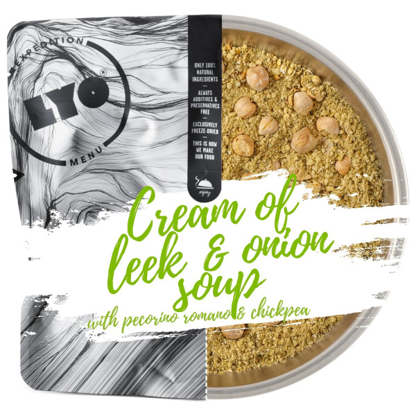 Dehydrované jídlo Lyo food Cream of Leek & Onion Soup with Pecorino Romano and Chickpeas 500g