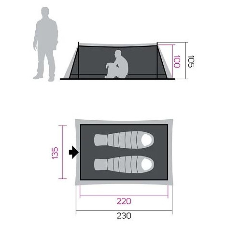 Turistický stan Hannah Mesh Tent 2