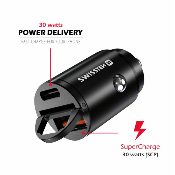 Autoadaptér Swissten Car Charger 30W