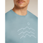 Pánské funkční triko Icebreaker Merino Blend 125 Cool-Lite™ Sphere SS Tee Across the Peaks