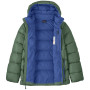 Dětská bunda Patagonia K's Hi-Loft Down Sweater Hoody - Canopy Green