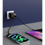 Adaptér Swissten SlideCharge Gan 45W, 1X USB-A 18W + kabel USB-C 0,75 m