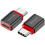 Adaptér Swissten Dataguard With Data Blocking USB-C (Male) / USB-C (Female)