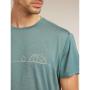 Pánské funkční triko Icebreaker Merino Blend Core SS Tee Single Line Camp