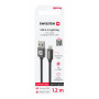 Nabíjecí a datový kabel Swissten Textile USB / Lightning 1,2 m