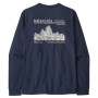 Pánské triko Patagonia M's L/S MW Hut Tripper Skyline T-Shirt