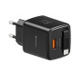 Adaptér Swissten SlideCharge Gan 45W, 1X USB-A 18W + kabel USB-C 0,75 m